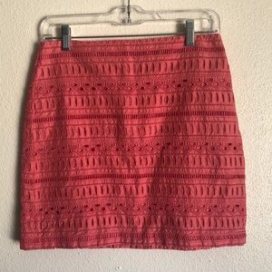 Gap Embroidered Orange Mini Skirt